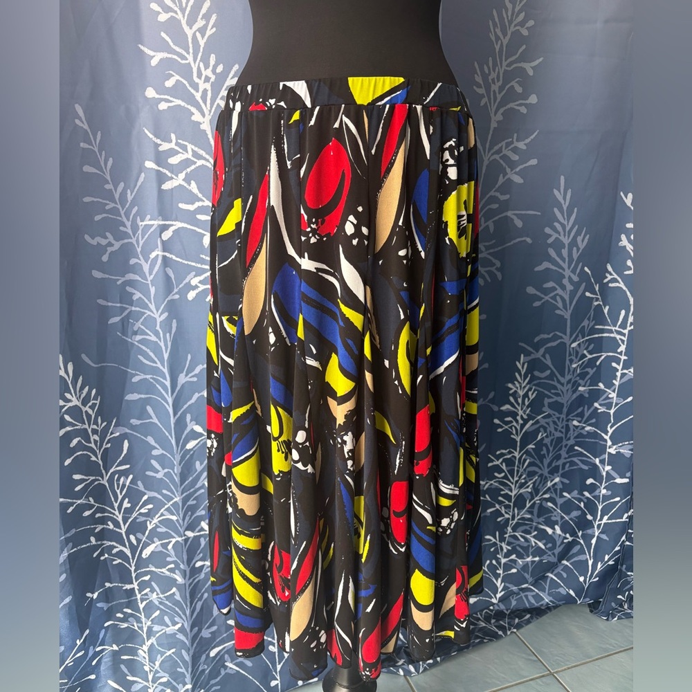 Premise Multicolor Abstract A-Line Skirt